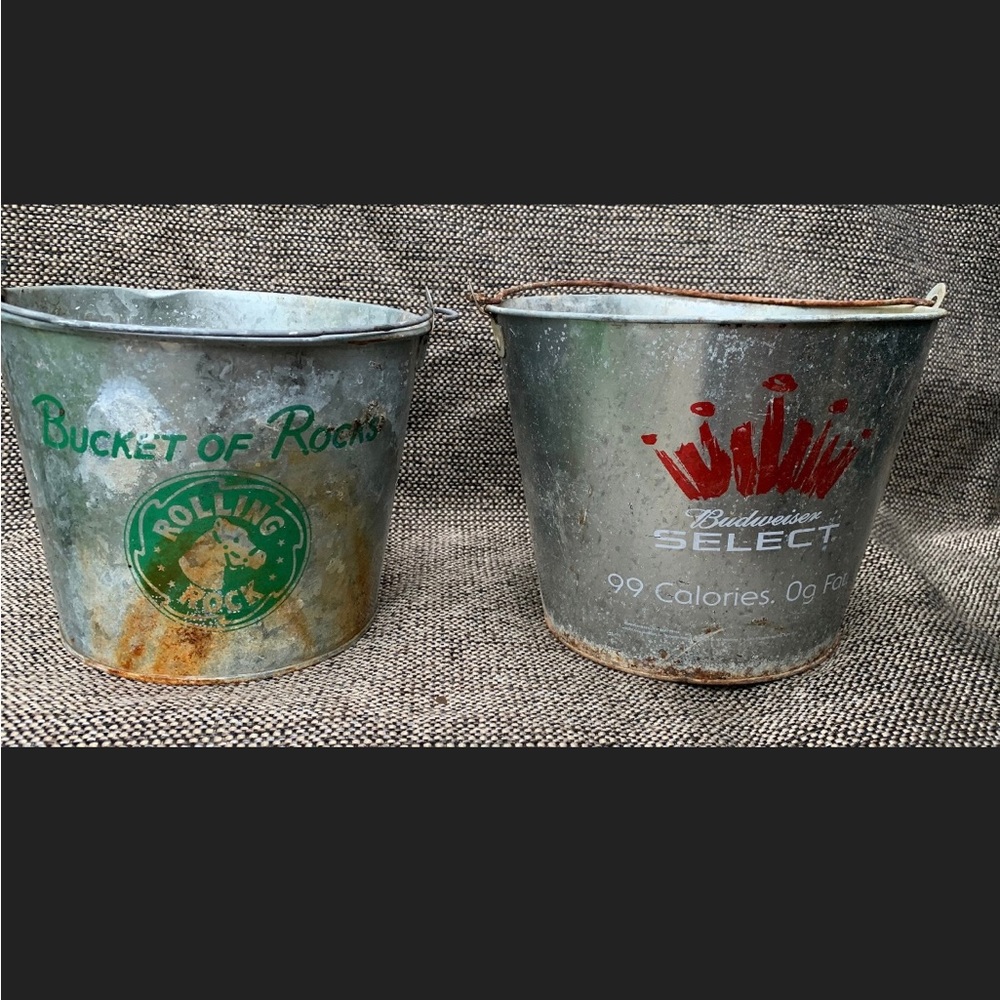 Two Battered Beer Buckets